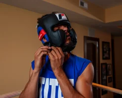 Fighting Freedom Leather Sparring Headgear