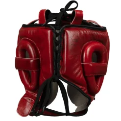 TITLE Blood Red Leather Sparring Headgear