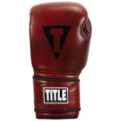 TITLE Boxing Blood Red Leather Bag Boxing Gloves