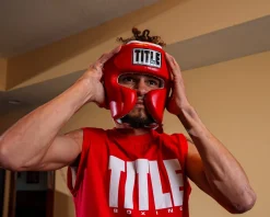 TITLE Boxing Headgear and Groin Protector Bundle