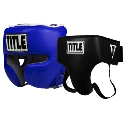 TITLE Boxing Headgear and Groin Protector Bundle