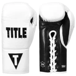 TITLE Boxing Leather Pro Fight Boxing Gloves