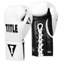 TITLE Boxing Leather Pro Fight Boxing Gloves