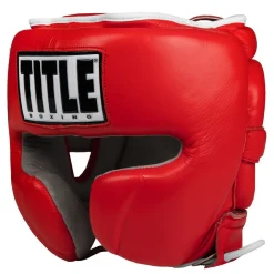 TITLE Boxing Leather Sparring Headgear