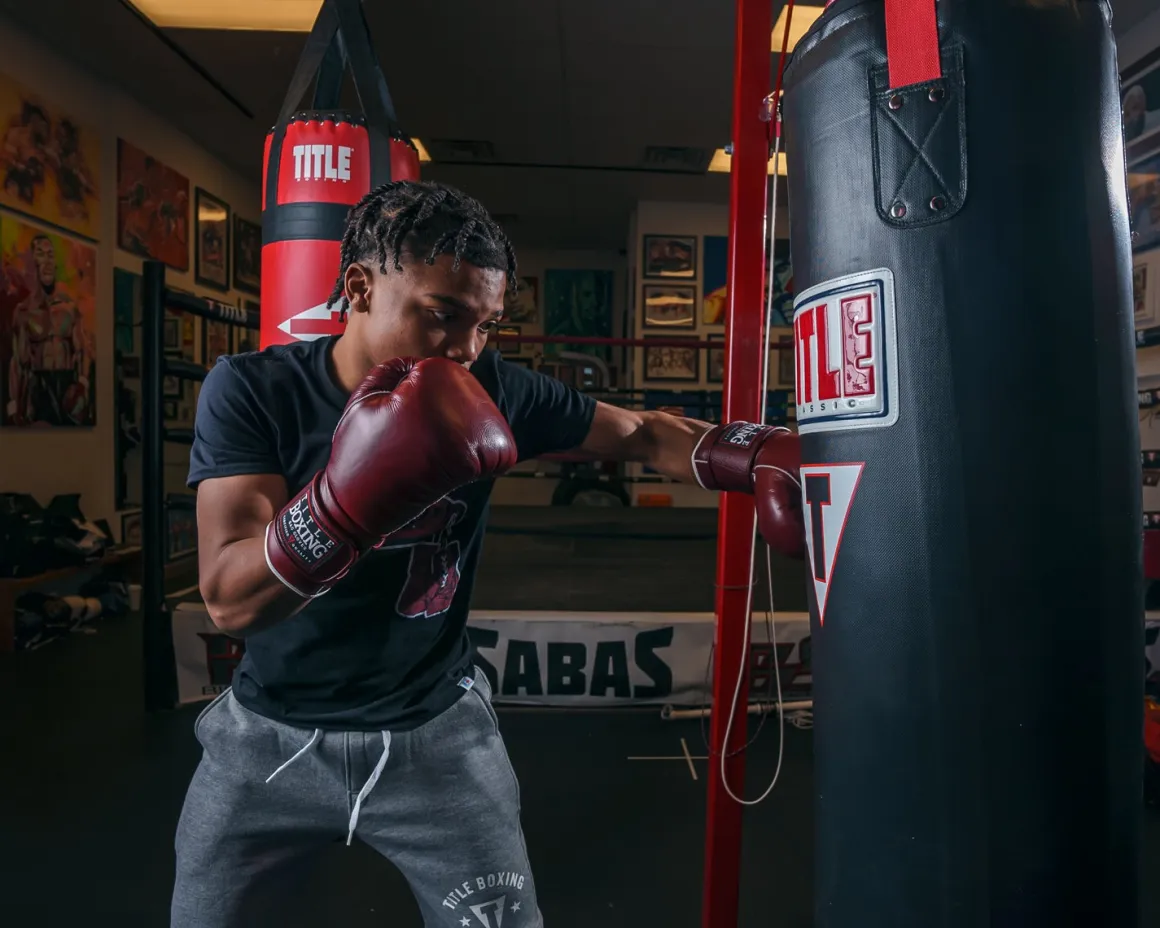 TITLE Boxing Old School Leather Bag Boxing Gloves 2.0