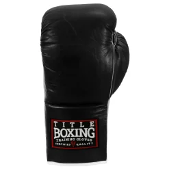 TITLE Boxing Old School Leather Lace-Up Sparring Boxing Gloves