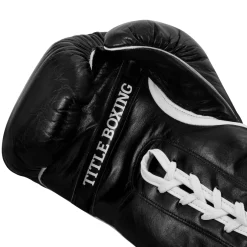 TITLE Boxing Old School Leather Lace-Up Sparring Boxing Gloves