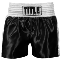 TITLE Boxing Professional Women’s Satin Striped Boxing Trunks