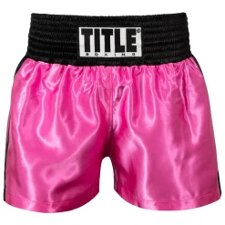 TITLE Boxing Professional Women’s Satin Striped Boxing Trunks