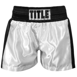 TITLE Boxing Professional Women’s Satin Striped Boxing Trunks