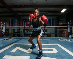 TITLE Boxing Professional Women’s Satin Striped Boxing Trunks