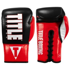 TITLE Boxing Pro Style Youth Lace Training Boxing Gloves