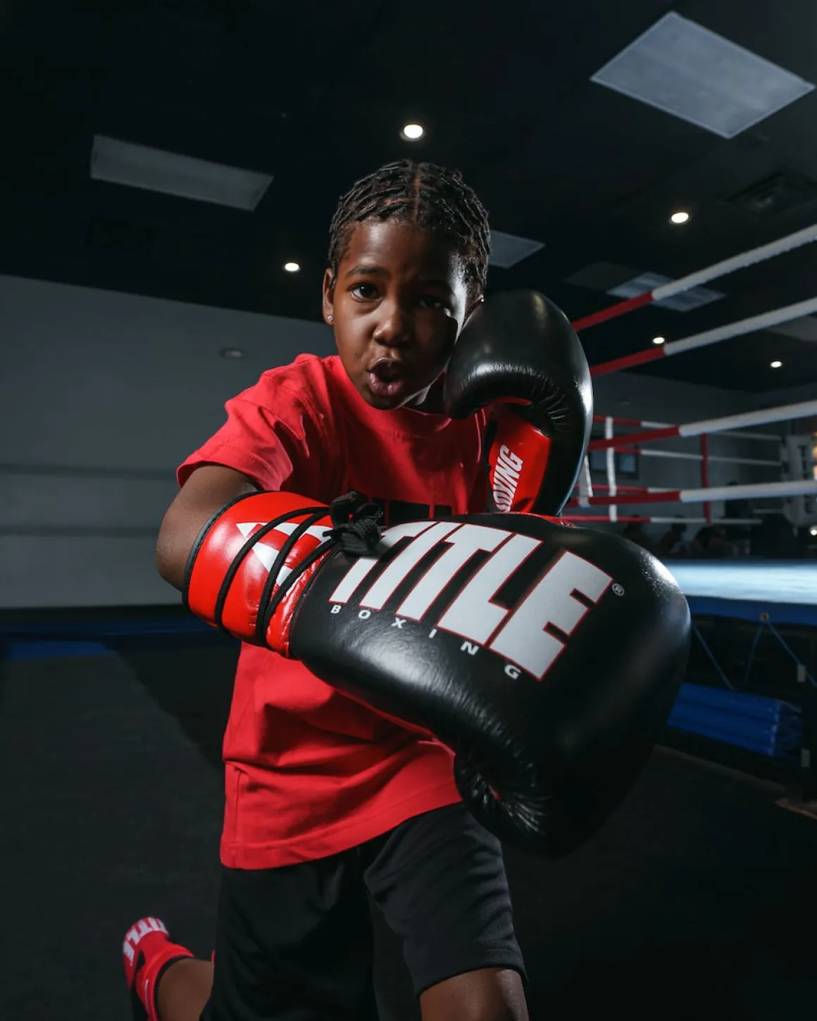 TITLE Boxing Pro Style Youth Lace Training Boxing Gloves