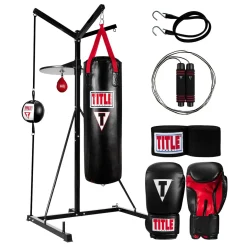 TITLE Boxing 4-Score Punching Bag Stand Bundle