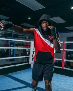 TITLE Boxing Split Combat Sleeveless Hoodie