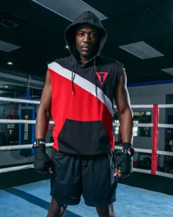 TITLE Boxing Split Combat Sleeveless Hoodie