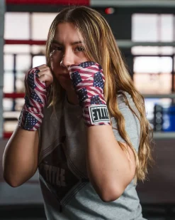 TITLE Boxing Sublimated 180" Semi-Elastic Mexican Hand Wraps