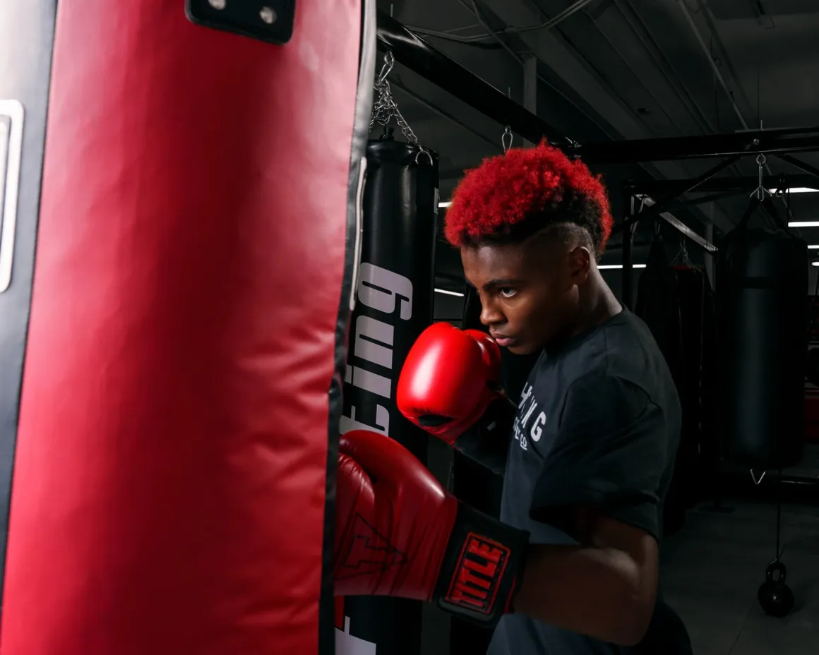 TITLE Boxing Synthetic Leather Heavy Bag - Unfilled