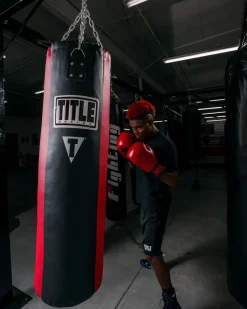 TITLE Boxing Synthetic Leather Heavy Bag - Unfilled