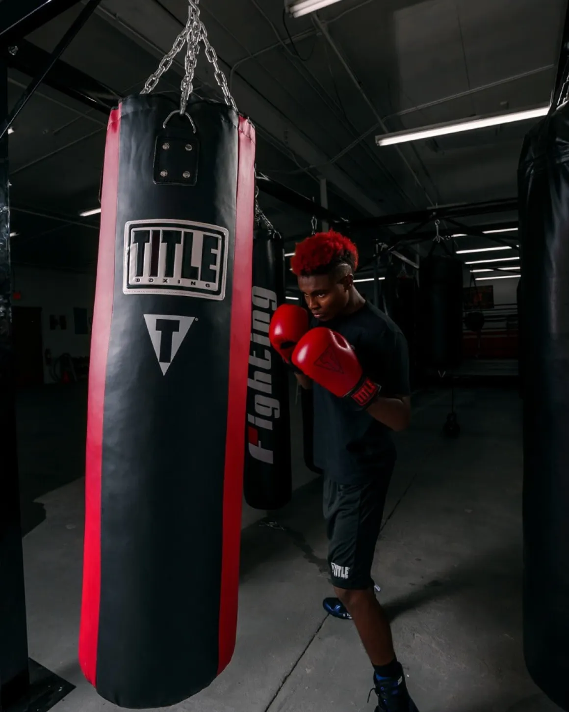 TITLE Boxing Synthetic Leather Heavy Bag - Unfilled