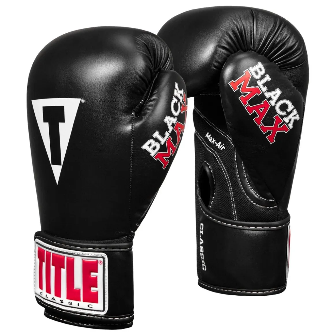 TITLE Classic Black Max Boxing Gloves