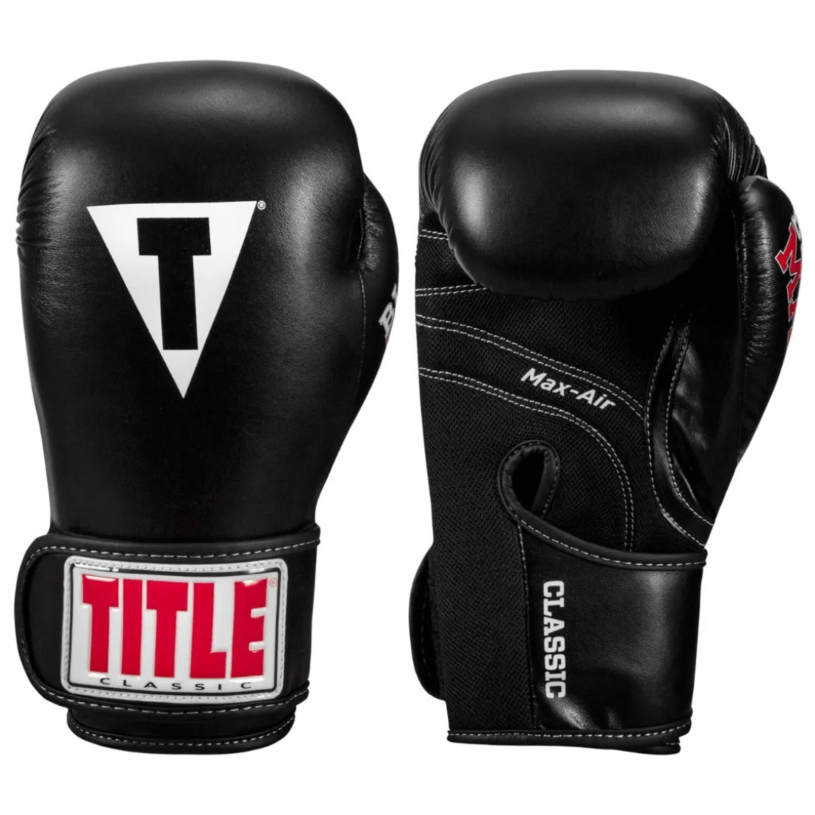 TITLE Classic Black Max Boxing Gloves