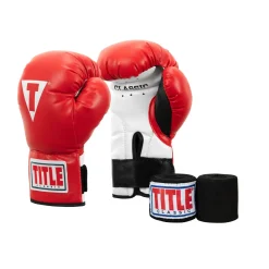 TITLE Classic Youth Boxing Gloves & Wraps Bundle