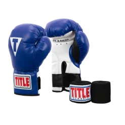 TITLE Classic Youth Boxing Gloves & Wraps Bundle