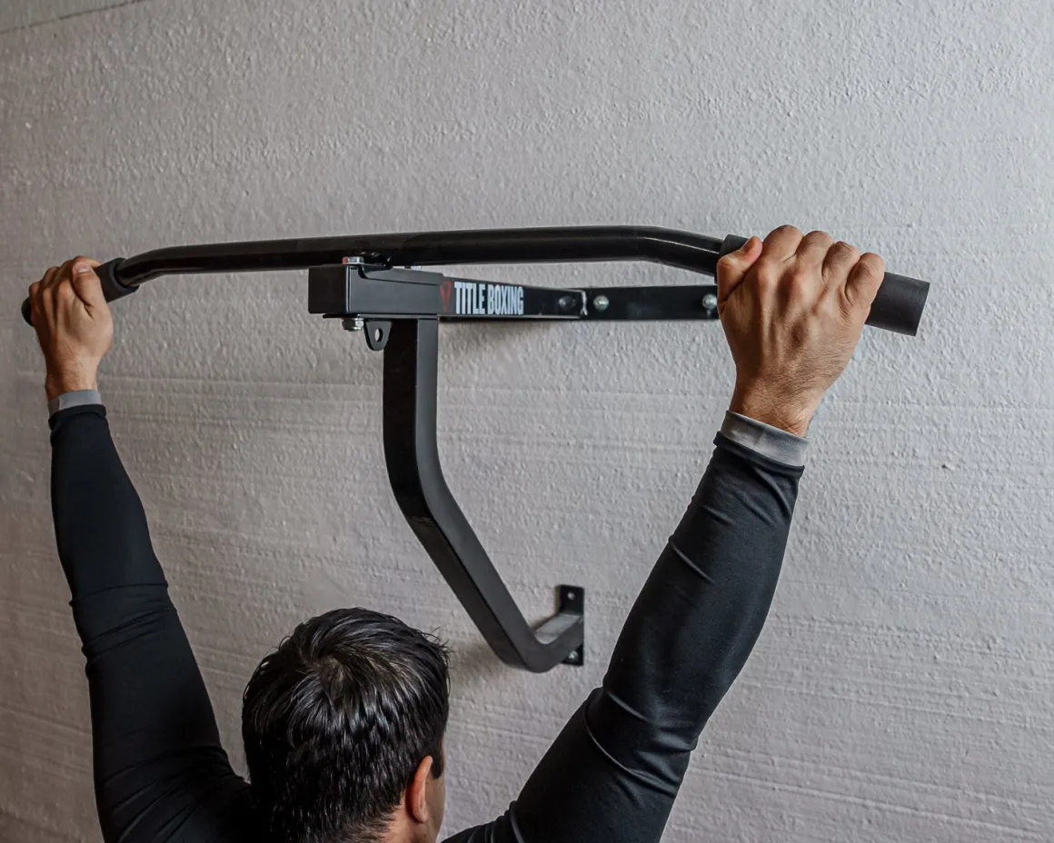 TITLE Wallmount Pull-Up Bar & Bag Hanger