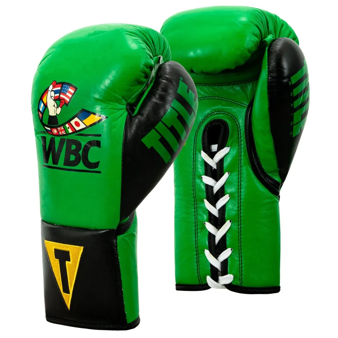 TITLE WBC Pro Fight Leather Gloves