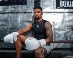 TITLE White Lace Sparring Gloves 2.0
