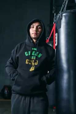 WBC By TITLE Boxing Green & Gold Hoodie
